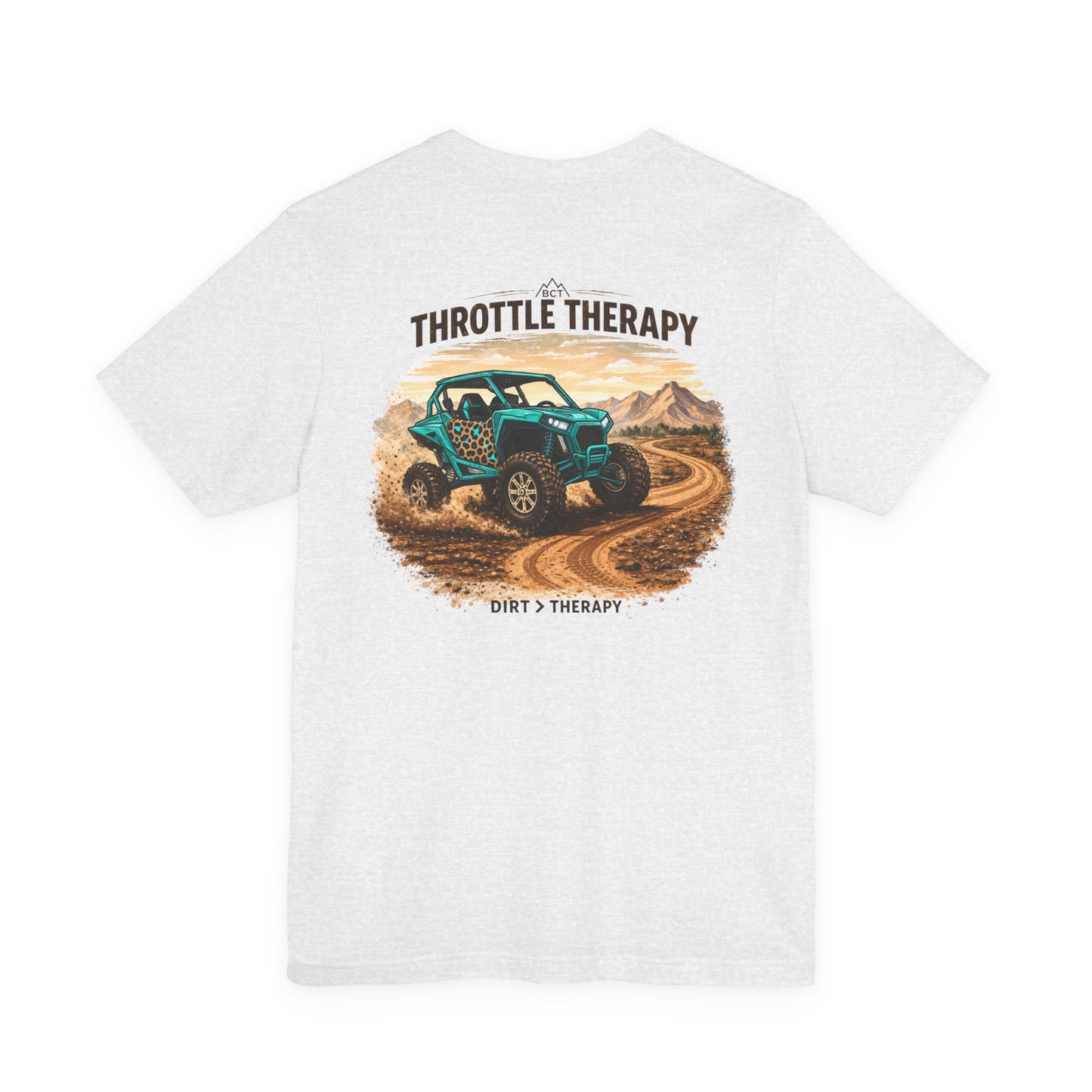Throttle Therapy Off-Road Tee — UTV Dirt Therapy Womens Tee| side by side sxs off roading off road