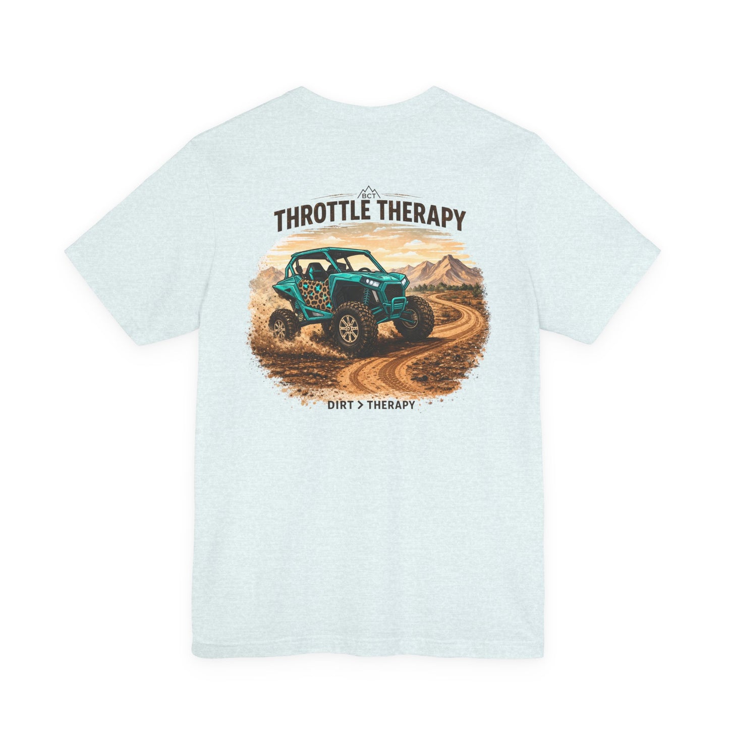 Throttle Therapy Off-Road Tee — UTV Dirt Therapy Womens Tee| side by side sxs off roading off road