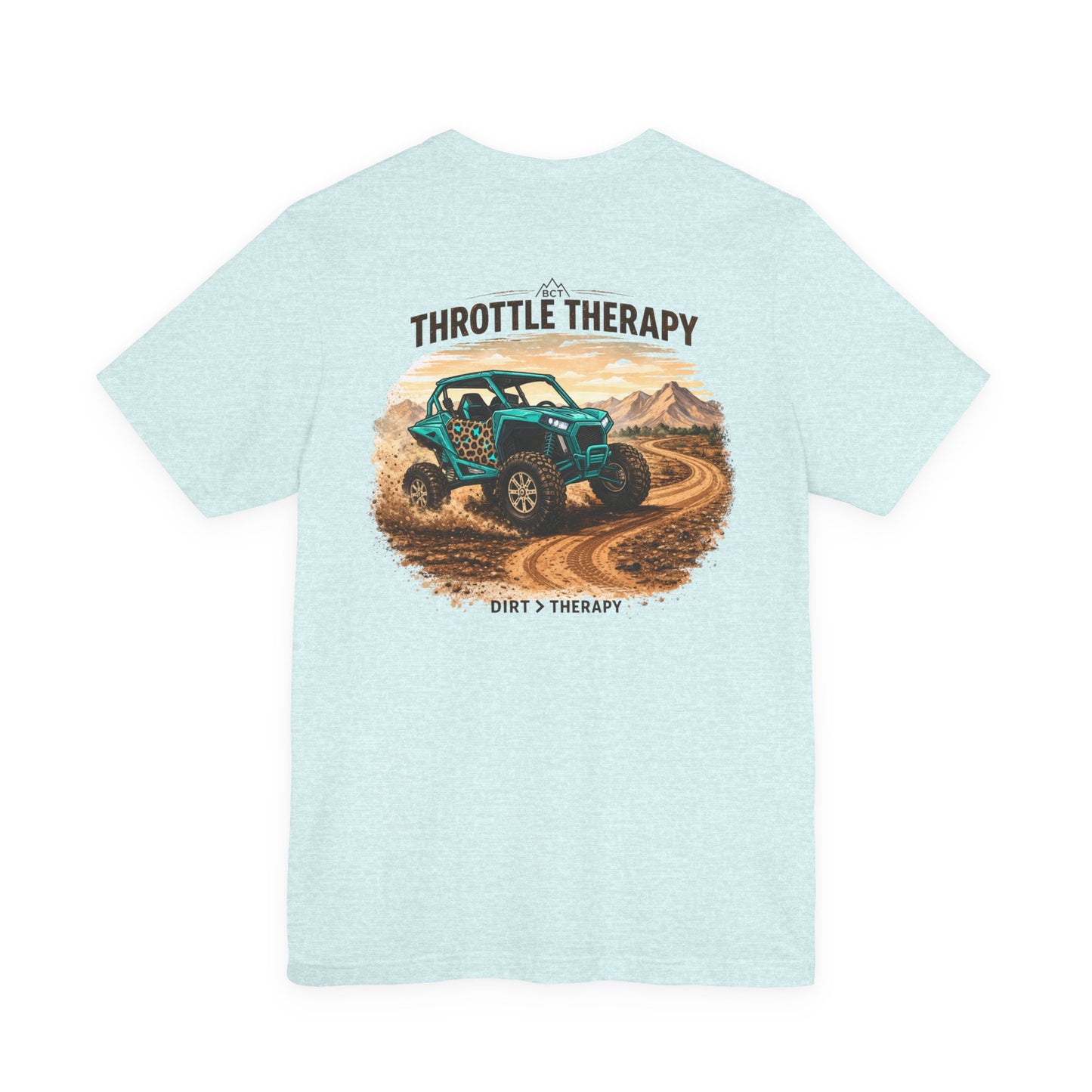 Throttle Therapy Off-Road Tee — UTV Dirt Therapy Womens Tee| side by side sxs off roading off road