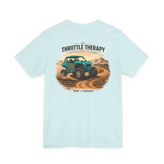 Throttle Therapy Off-Road Tee — UTV Dirt Therapy Womens Tee| side by side sxs off roading off road