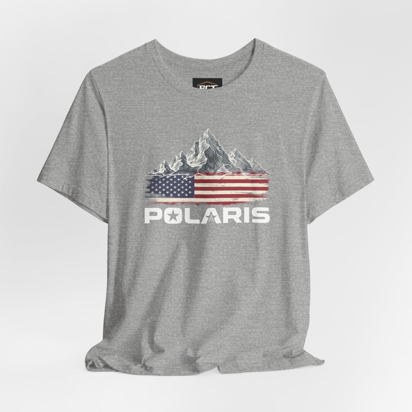 Polaris Flag Premium Unisex Bella Canvas T-shirt– off road, mudding side by side UTV