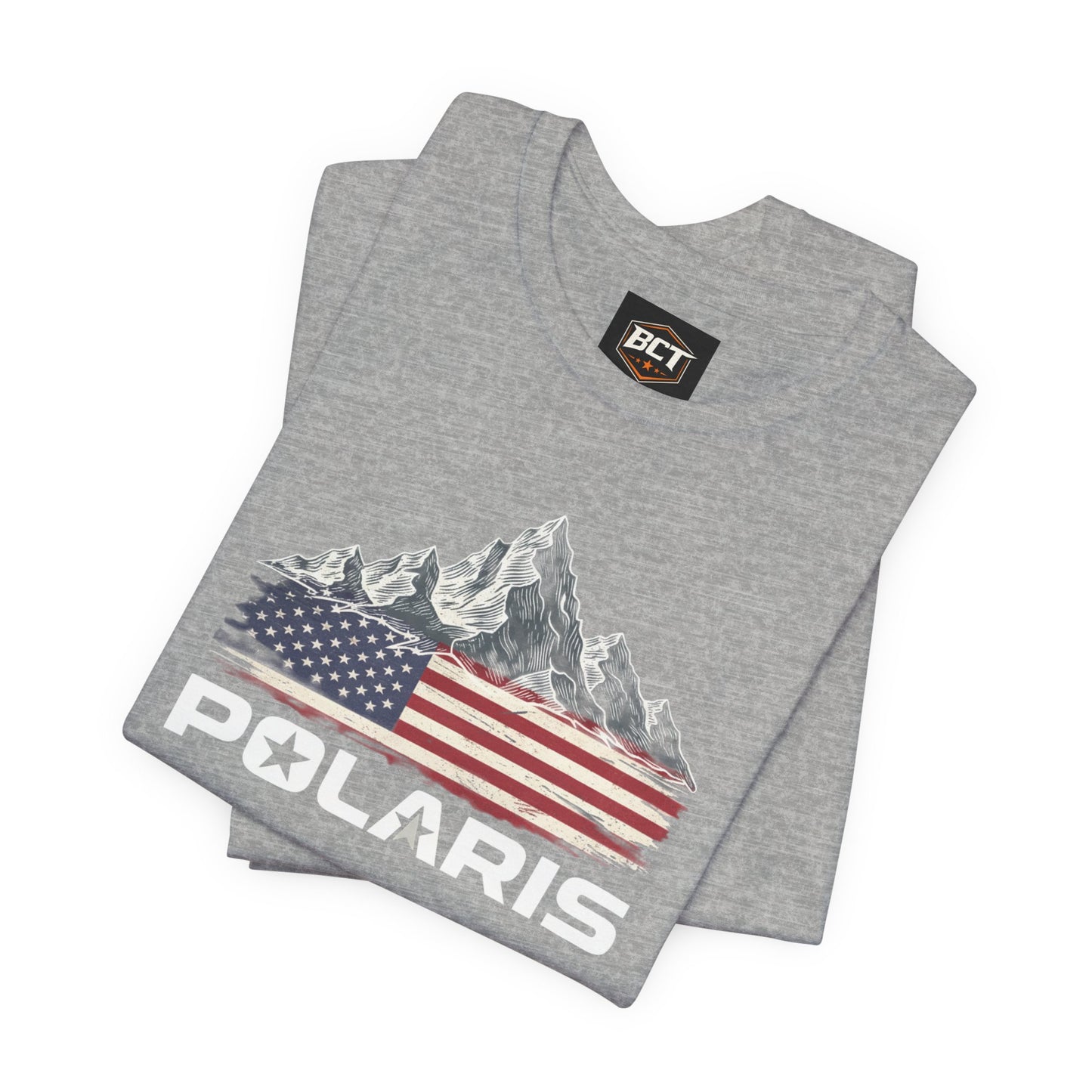 Polaris Flag Premium Unisex Bella Canvas T-shirt– off road, mudding side by side UTV