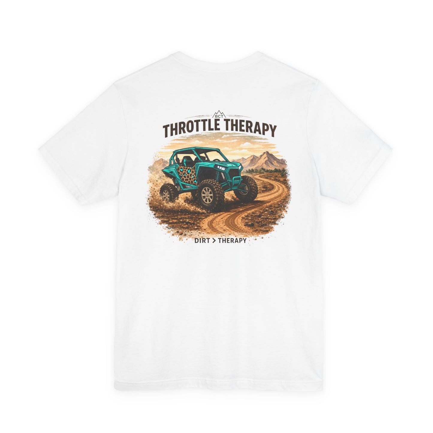 Throttle Therapy Off-Road Tee — UTV Dirt Therapy Womens Tee| side by side sxs off roading off road